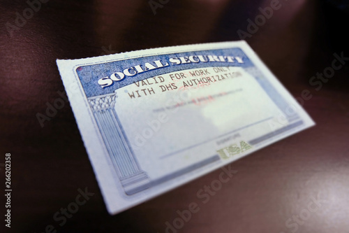 Social security number card 