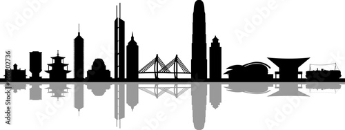 HongKong City Skyline Vector
