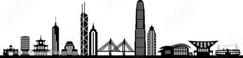 HongKong City Skyline Vector