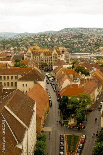 Photography Panoramic view of the city streets.Budapest. Hungary.