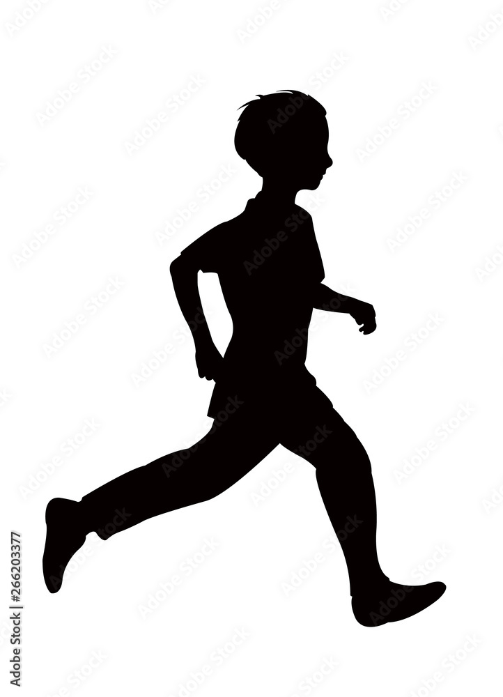 a boy running body silhouette vector a boy running body silhouette vector