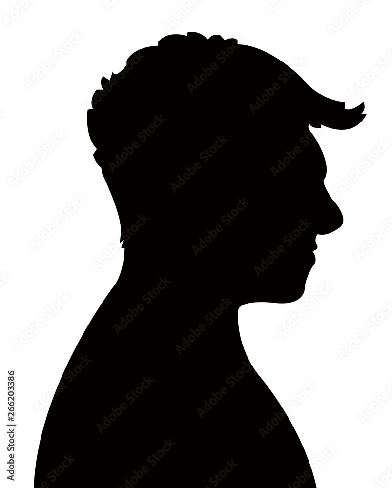 a man head silhouette vector