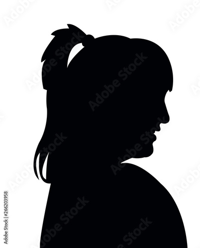 a woman head silhouette vector