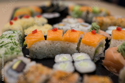 Details of a sushi plate