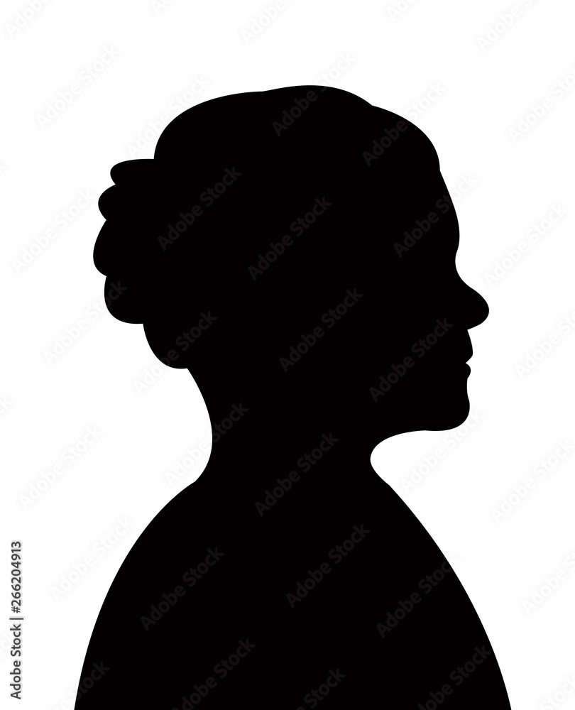 a woman head silhouette vector