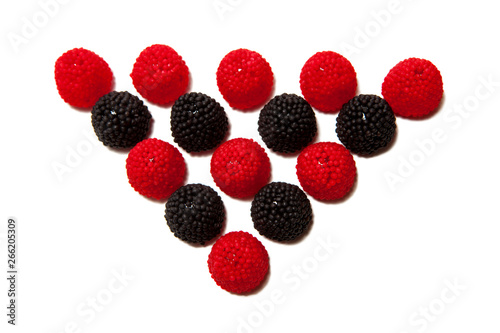 Wallpaper Mural Berries of gelatin isolated on a white Torontodigital.ca