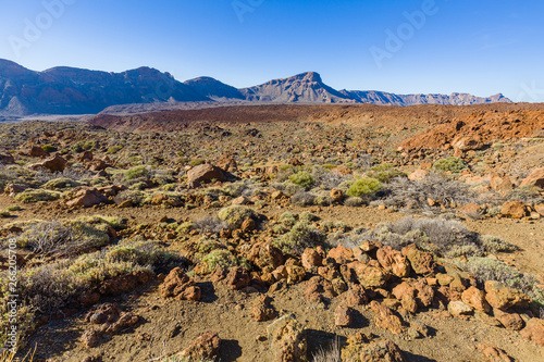 High volcanic mountain range of Tenerife island