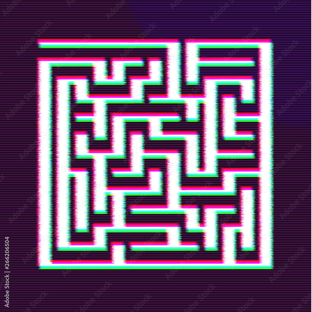 Glitch Maze BG Design. Making Decision Concept Glitch Maze BG Design. Making Decision Concept