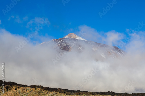 Pico del Teide is the highest peak in Spain. Tenerife  Canary Island.