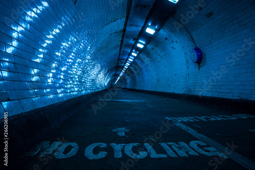 Canvas Print Abstract view of Greenwich foot tunnel.