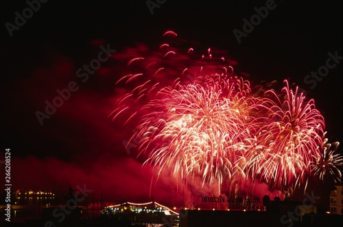 Obraz na płótnie silvester-feuerwerk aug mallorca w salonie