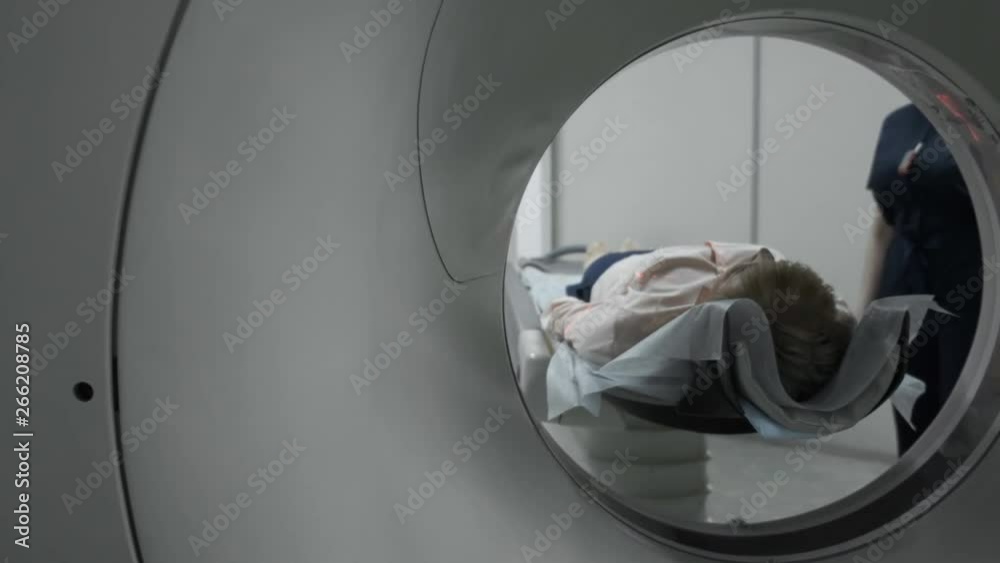 Mri (Ct) Scanning Process (Rolling With Patient) 4k Mri (Ct) Scanning Process (Rolling With Patient) 4k