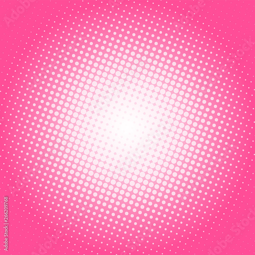 Light magenta pop art background with halftone dots design, abstract vector illustration in retro comics style