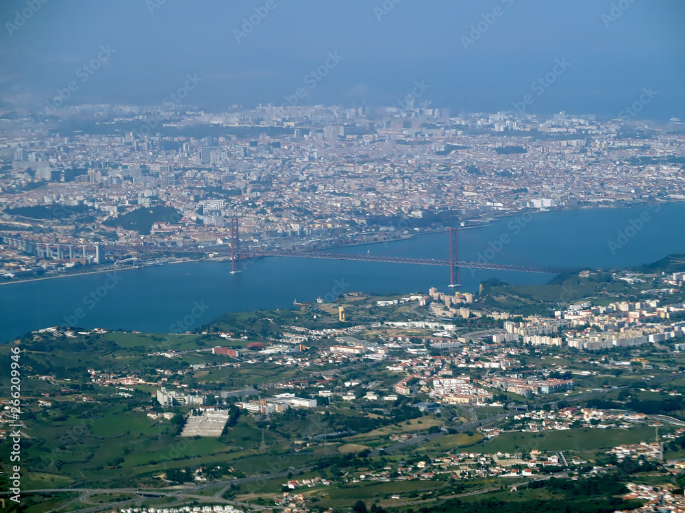 Aerial view of Lisbon in Portugal