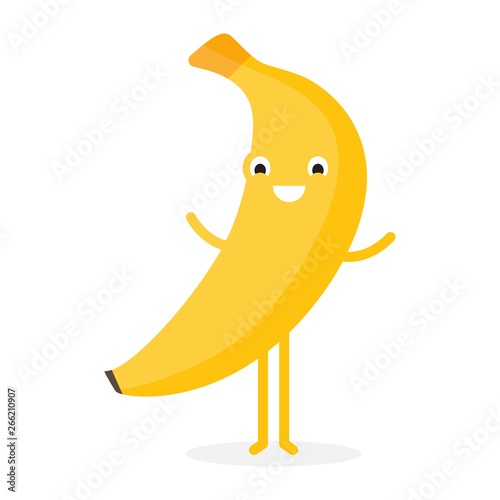 Banana. Cute fruit character.