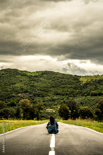 the landscape on the road
