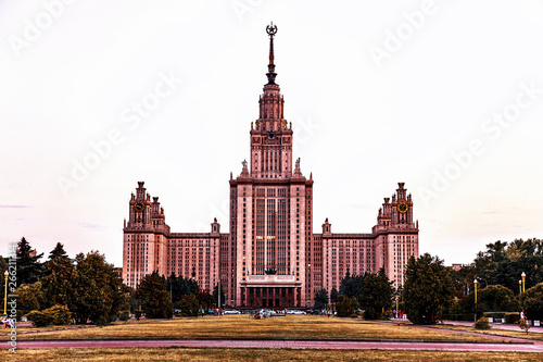 Moscow university building, frontal view