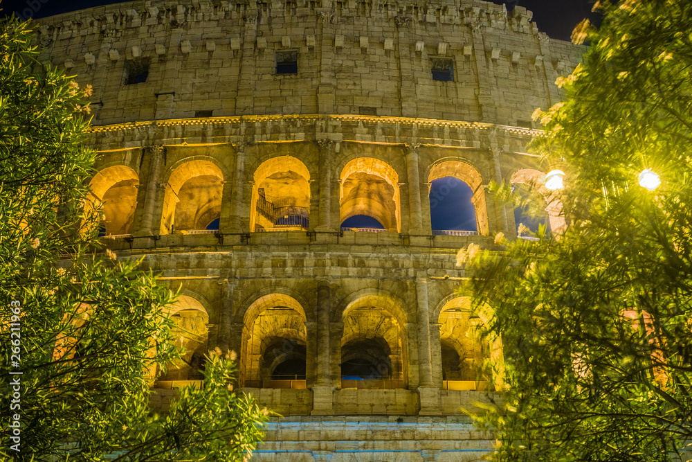 Fototapeta premium Details of the arches that make up the Gigantic Colosseum in Rome - Italy