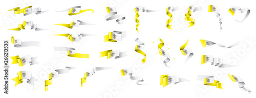 Vatican flag, vector illustration on a white background