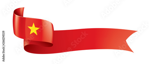 Vietnam flag, vector illustration on a white background