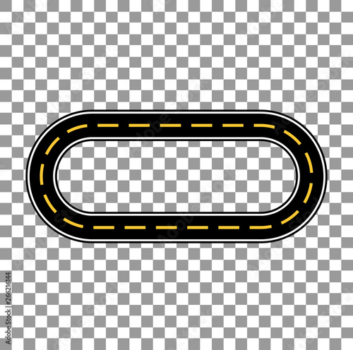 Elliptical race on transparent plaid background vector illustration
