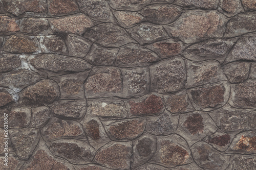 The wall of natural stone. Texture of solid stones.