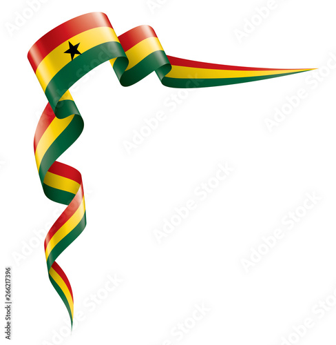 Ghana flag, vector illustration on a white background