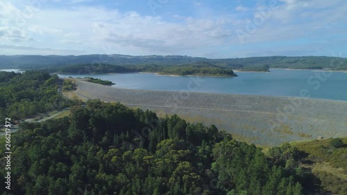 Wallpaper Mural Slow aerial rise over forest and Cardinia Reservoir in Melbourne, Australia Torontodigital.ca