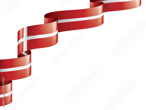 Denmark flag, vector illustration on a white background