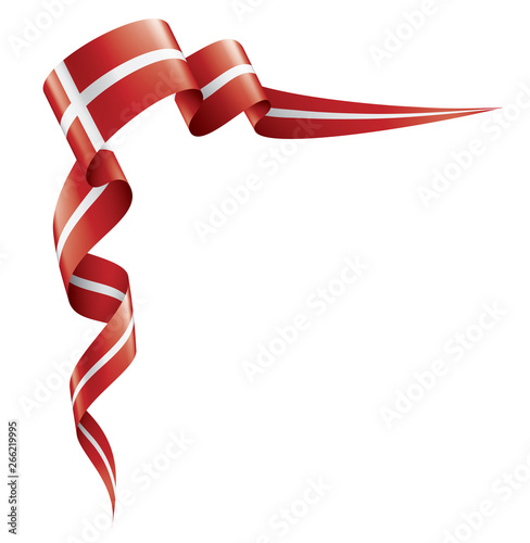 Denmark flag, vector illustration on a white background