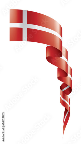 Denmark flag, vector illustration on a white background
