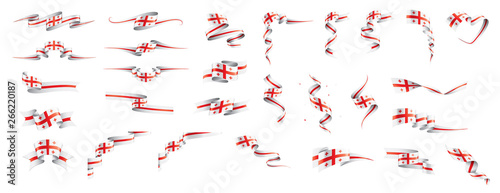 Georgia flag, vector illustration on a white background