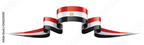 Egypt flag, vector illustration on a white background