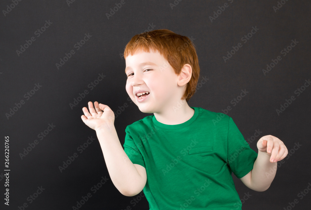 a child dancing on a dark background a child dancing on a dark background