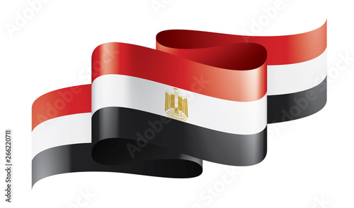 Egypt flag, vector illustration on a white background