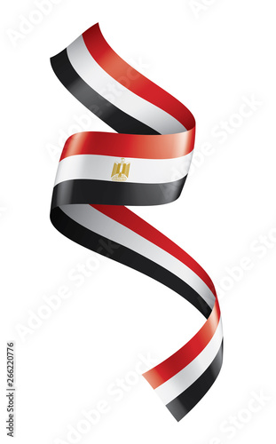 Egypt flag, vector illustration on a white background