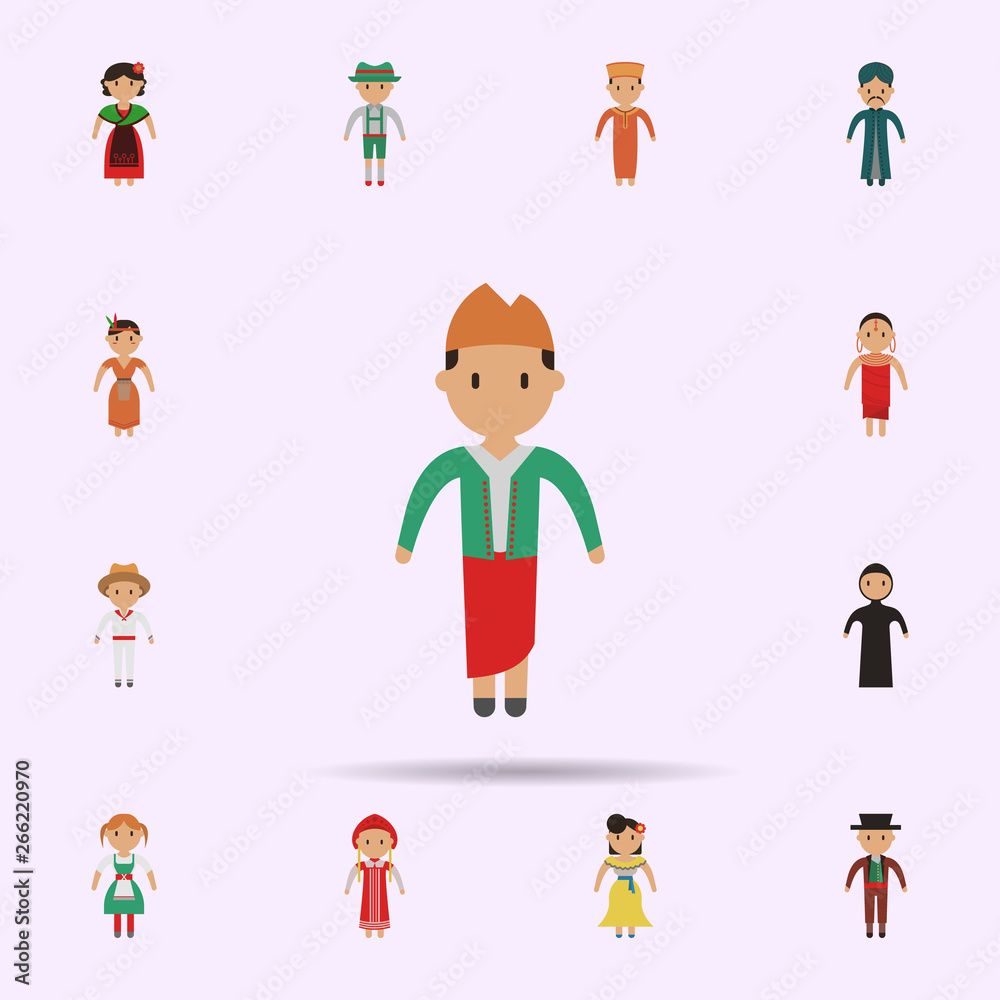 Indonesian, woman cartoon icon. Universal set of people around the world for website design and development, app development