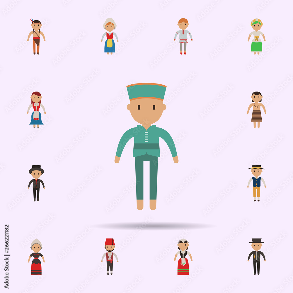Thai, man cartoon icon. Universal set of people around the world for website design and development, app development