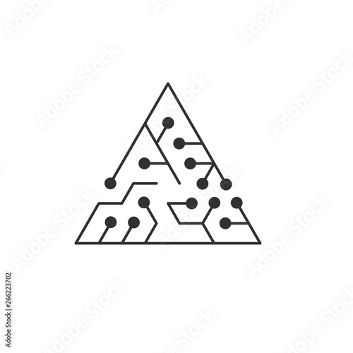 Circuit board icon. abstrac...