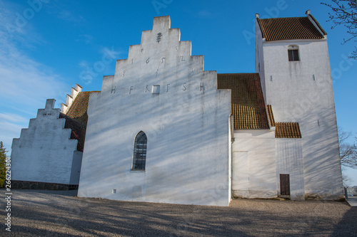 Countryside church of Kalvehave in Denmark photo