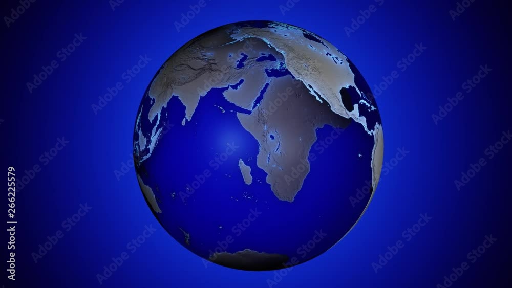 Blue transparent 3d animated earth showing the borders of the country Venezuela and the capital Caracas in 4K resolution at daytime Blue transparent 3d animated earth showing the borders of the country Venezuela and the capital Caracas in 4K resolution at daytime
