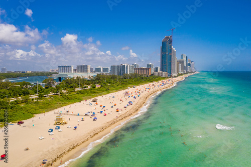 Miami aerial Haulover Park beach scene photo
