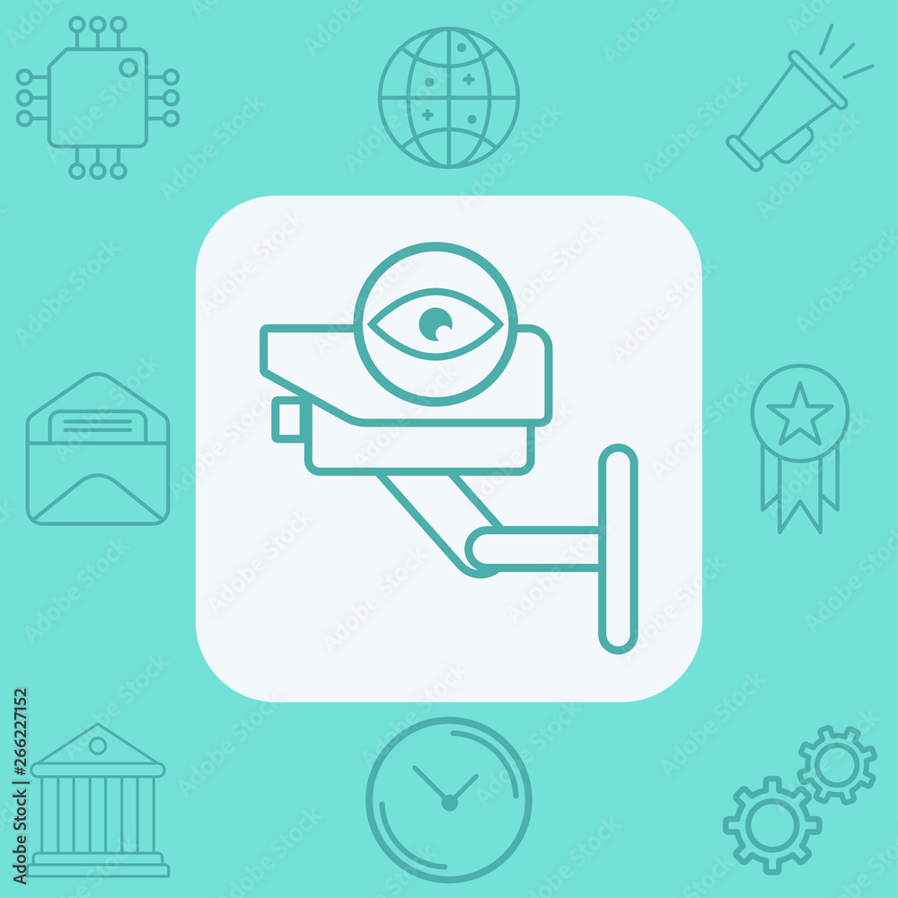 Security camera vector icon sign symbol Security camera vector icon sign symbol