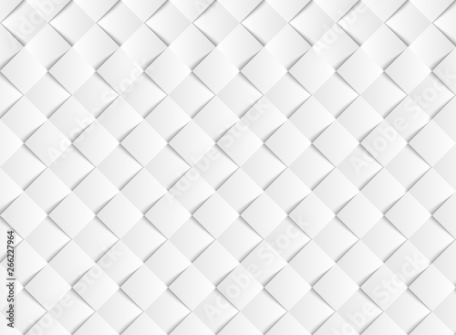 Abstract gradient white vector square paper cut pattern background. illustration vector eps10