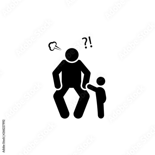 Father, angry, baby, crying icon. Element of parent icon. Premium quality graphic design icon. Signs and symbols collection icon for websites, web design