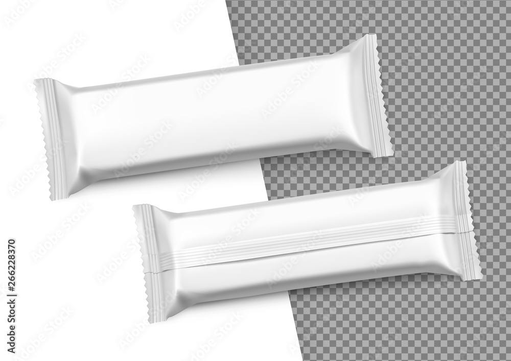 Blank mockup of snack bar. Vector illustration isolated on white background. It can be used in the adv, promo, package, etc. EPS10. Blank mockup of snack bar. Vector illustration isolated on white background. It can be used in the adv, promo, package, etc. EPS10.