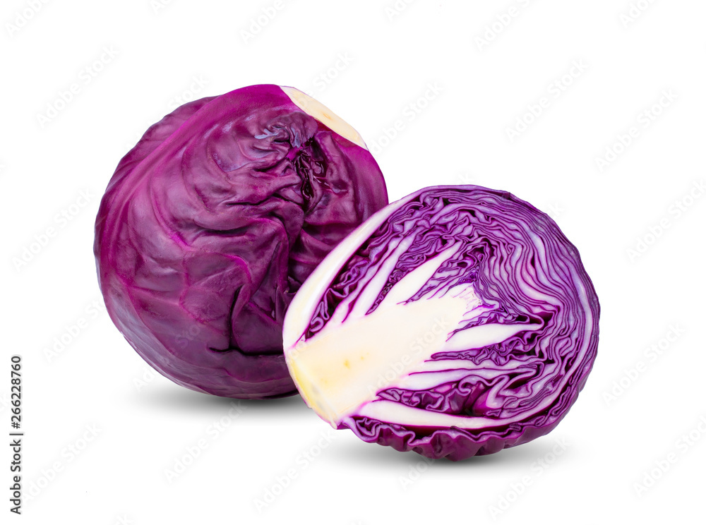 fresh red cabbage isolated on white background. full depth of field fresh red cabbage isolated on white background. full depth of field