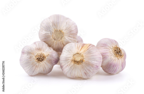 Garlic isolated on white background . full depth of field