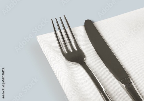 Silverware. Fork  spoon and knife isolated on white