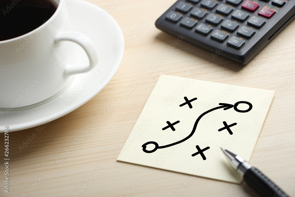 Strategy Concept On Sticky Note